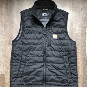 Carhartt Men’s Black Quilted Puffer Vest Rain Defender MEDIUM